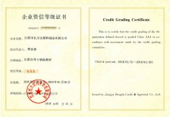 Enterprise credit rating certificate